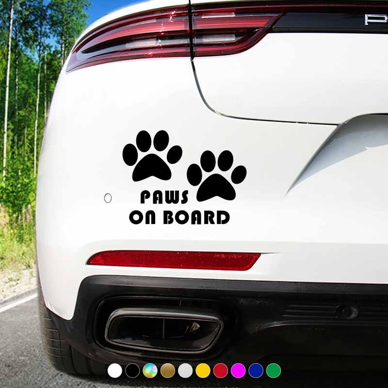 Dog Paws Car Stickers Reflective JDM Style Vinyl Decals