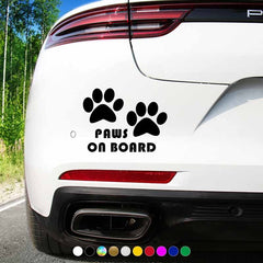 Dog Paws Car Stickers Reflective JDM Style Vinyl Decals