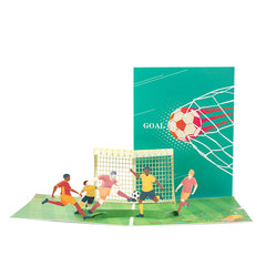 3D Pop Up Paper Carving Birthday Card Football Match Celebration Card