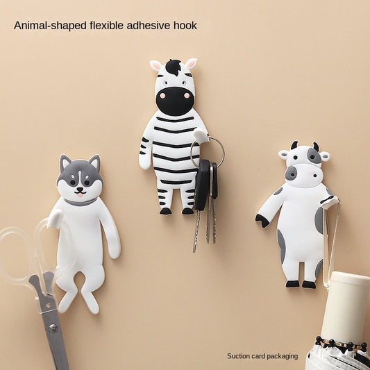 Cute Animal Hooks - Reusable and Bendable for Wall Decor