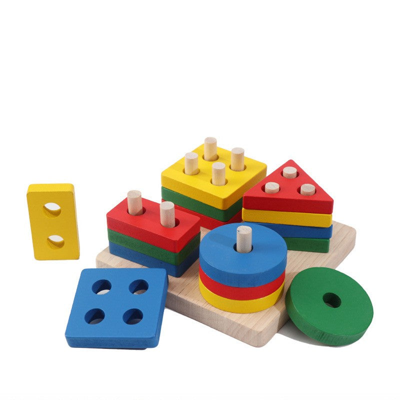 Kids Puzzle Shape Matching Building Block Toys