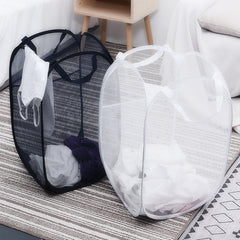 Portable Toy Storage Basket Breathable Mesh Clothes Storage Bag