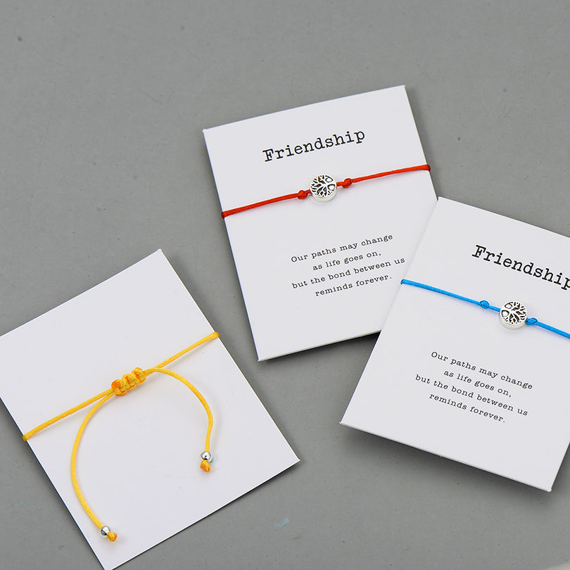 Life Tree Charm Bracelets Lucky Red String Friendship Wish Bracelets