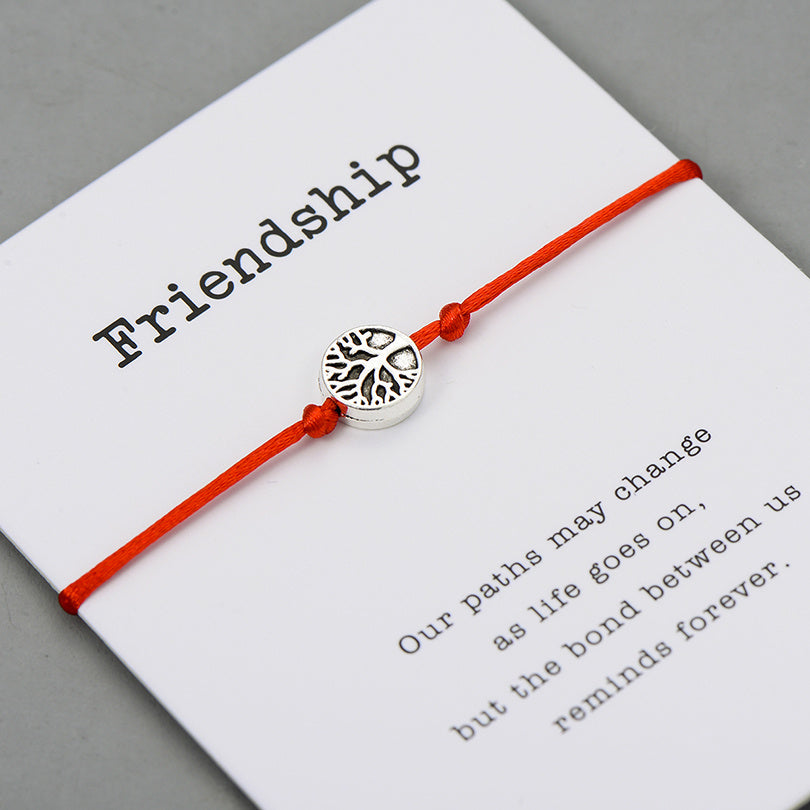 Life Tree Charm Bracelets Lucky Red String Friendship Wish Bracelets