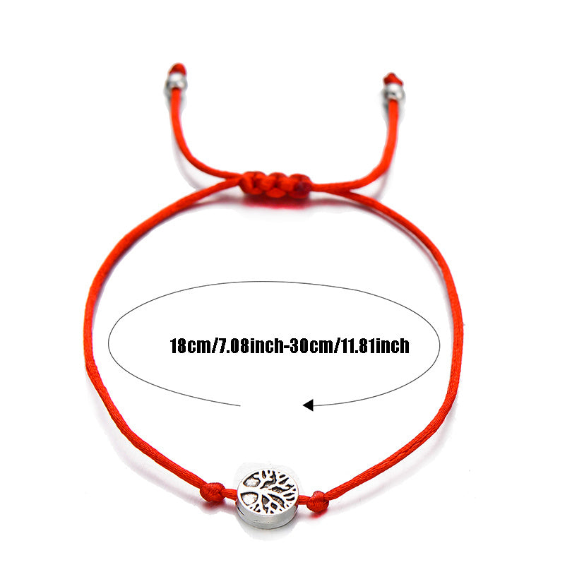 Life Tree Charm Bracelets Lucky Red String Friendship Wish Bracelets