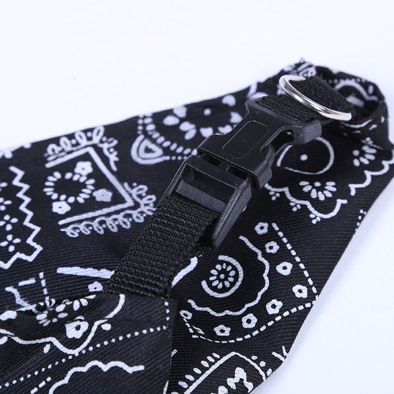 Stylish Printed Dog Bandanas with Buckle - Keep Your Pet Clean and Fashionable