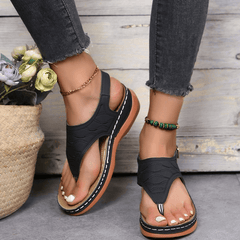 Women's Open Toe Thong Sandals Non Slip Flat Summer Sandals