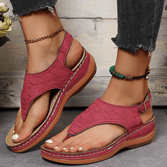 Women's Open Toe Thong Sandals Non Slip Flat Summer Sandals