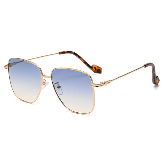 Ombre Lens Sunglasses Square Frame Glasses UV400