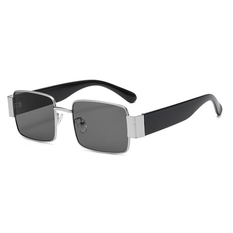 Rectangle Sunglasses Gradient Metal Vintage Eyewear For Women