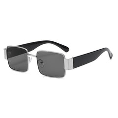 Rectangle Sunglasses Gradient Metal Vintage Eyewear For Women