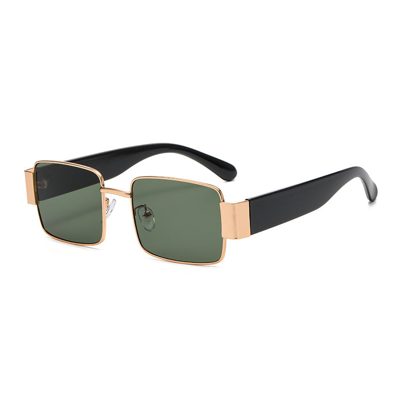 Rectangle Sunglasses Gradient Metal Vintage Eyewear For Women