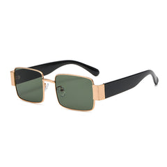 Rectangle Sunglasses Gradient Metal Vintage Eyewear For Women