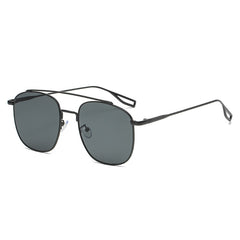 Double Bridge Square Aviator Sunglasses Metal Gradient Golf Driving Eyewear