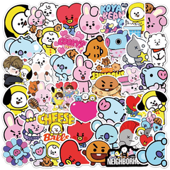 50pcs Fluffy Dogs Waterproof Doodle Stickers for Decoration