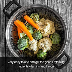 Stainless Steel Vegetable Steamer Basket Fits Various Pot Sizes 6-10.5 Inches