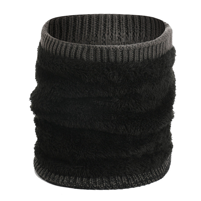 3pcs Outdoor Warm & Cold Proof Plus Velvet Bib Gloves Hat Set