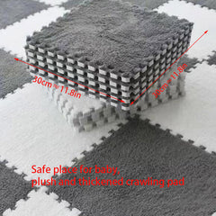 10pcs Baby Crawling Mat Pile Foam Floor Mat Splicing Carpet Puzzle Climbing Mat