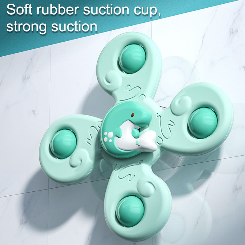 Montessori Baby Bath Toys Sucker Spinner Suction Cup Toy