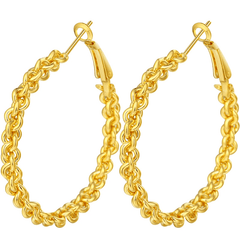 Twisted Hoop Earrings For Women Girls 1Pair
