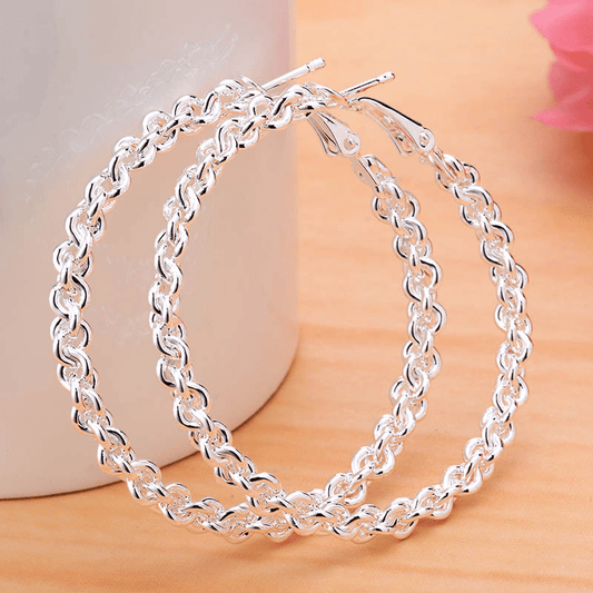 Twisted Hoop Earrings For Women Girls 1Pair