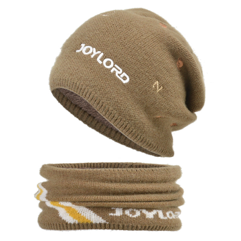 Men's Fleece Knitted Hat Warm Pullover Hat 6 Colors
