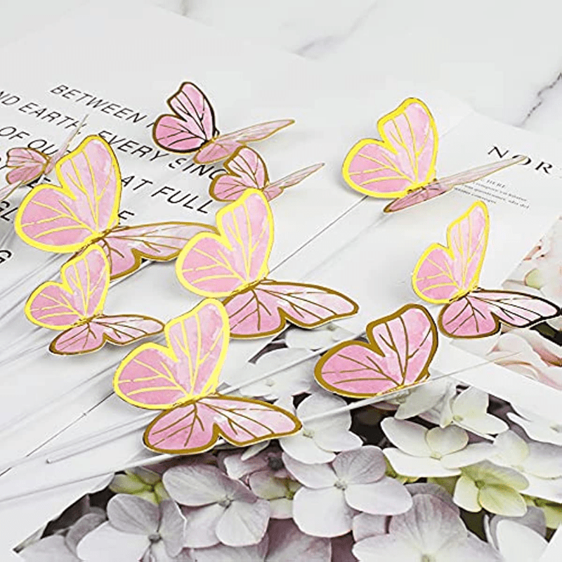 11pcs Butterfly Cupcake Toppers for Birthday Parties and Cakes