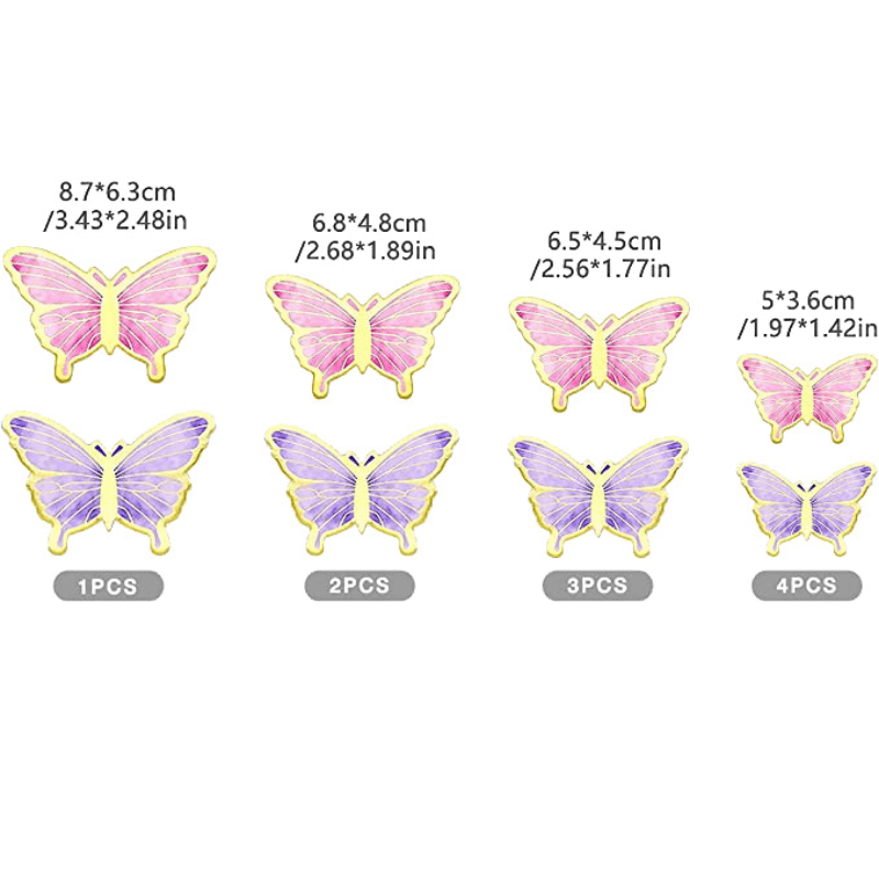 11pcs Butterfly Cupcake Toppers for Birthday Parties and Cakes