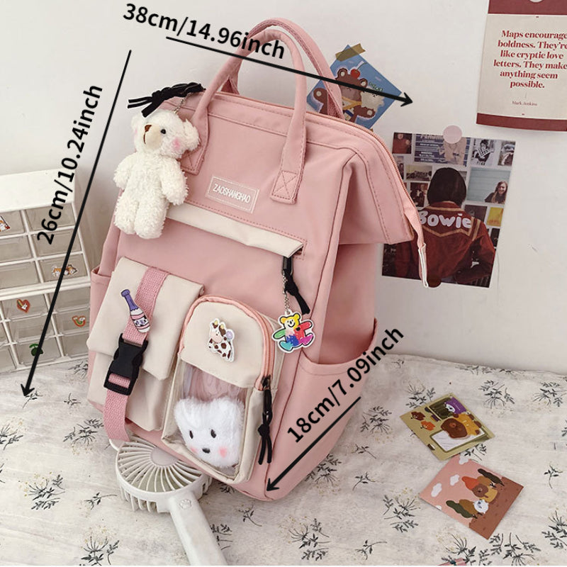 Student Casual Waterproof Nylon Backpack