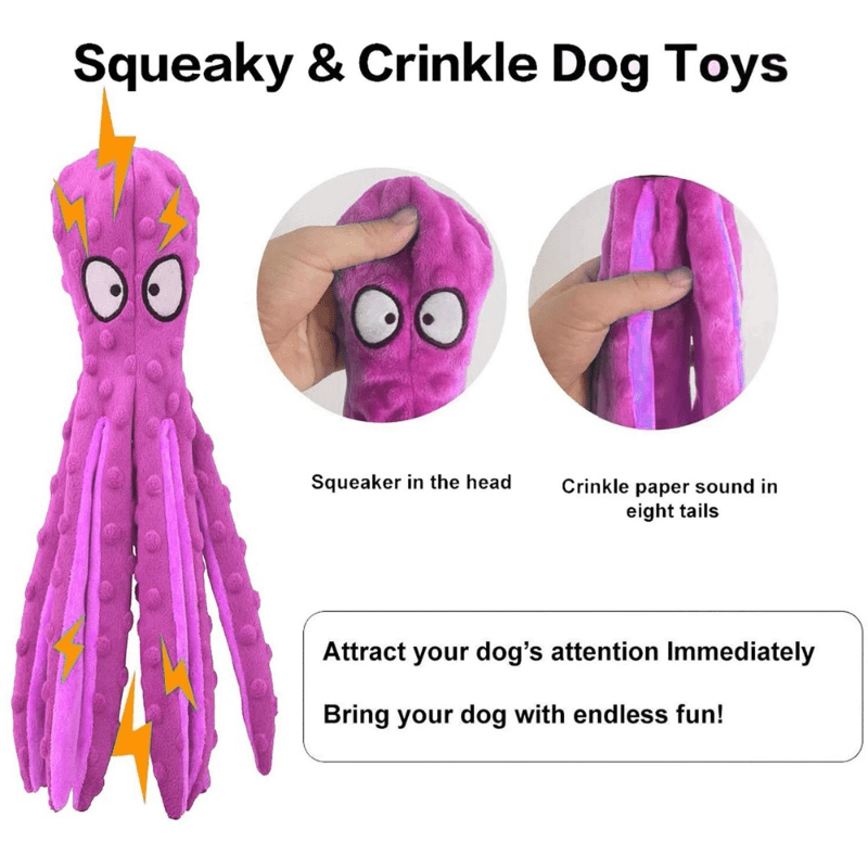 Octopus Soft Dog Chew Toy Interactive Dog Supplies