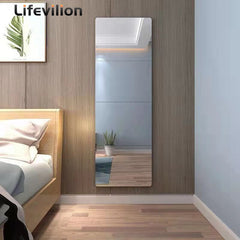 4pcs 3D Acrylic Mirror Stickers Self Adhesive DIY Art Mirrors for Decor