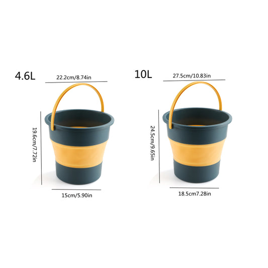 1pc Collapsible Bucket for Car Washing Fishing Cleaning Camping Gardening