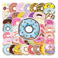 50pcs Doughnuts Waterproof Doodle Stickers for Decoration