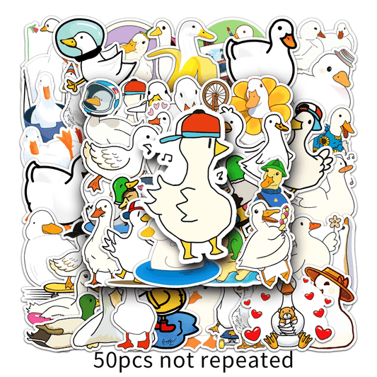 50pcs Duck Waterproof Doodle Stickers for Decor