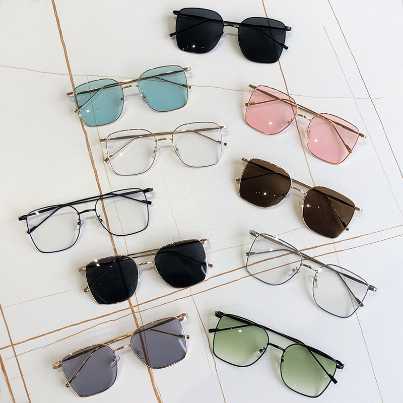 Square Frame Tinted Lens Sunglasses UV400