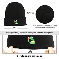 Winter Frog Tea Beanie Warm Knitted Hat Unisex