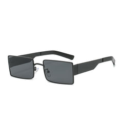 Golden Frame Gradient Metal Sunglasses Vintage Rectangle Sunglasses