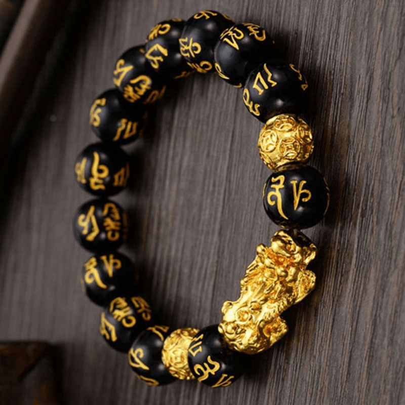 Vintage Pattern Engraved Beads Bracelet for Men