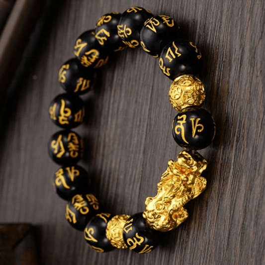 Vintage Pattern Engraved Beads Bracelet for Men