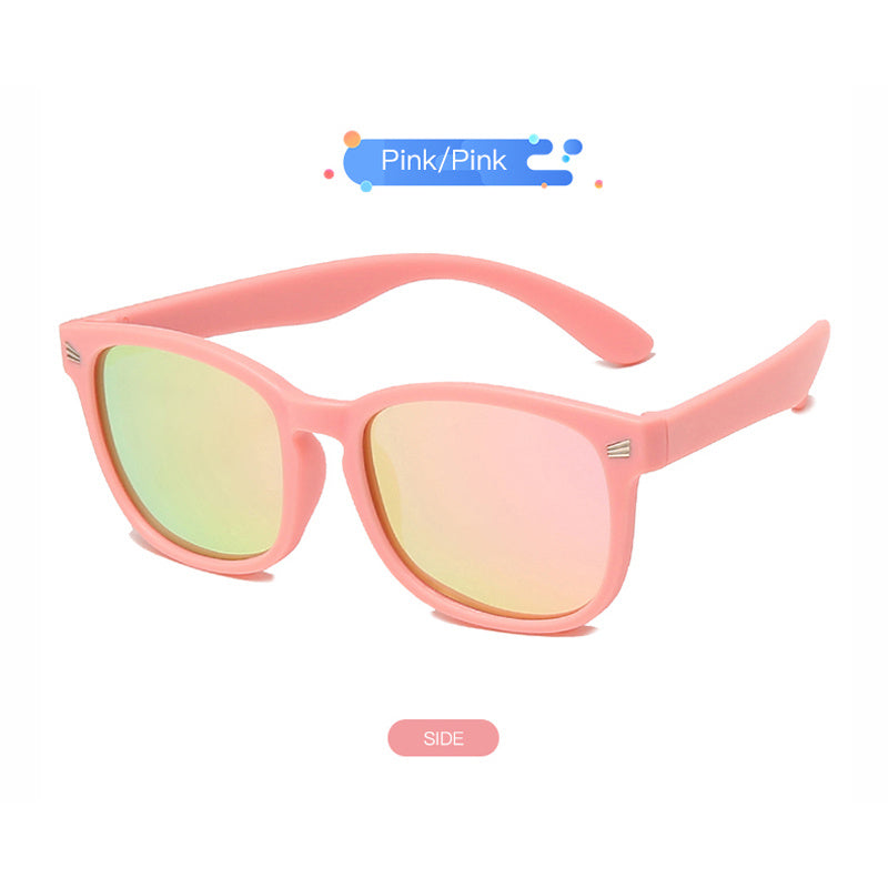 Kids Rubber Colorful Sunglasses for Sun Protection