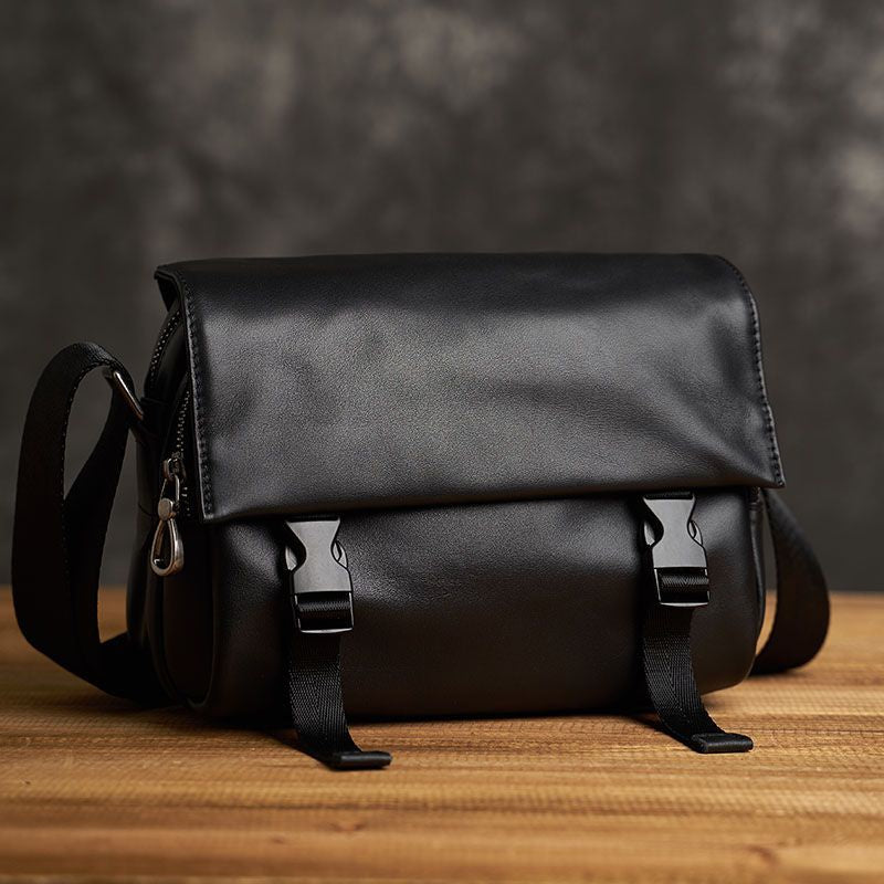 Men's Leather Shoulder Bag Casual Messenger Bag