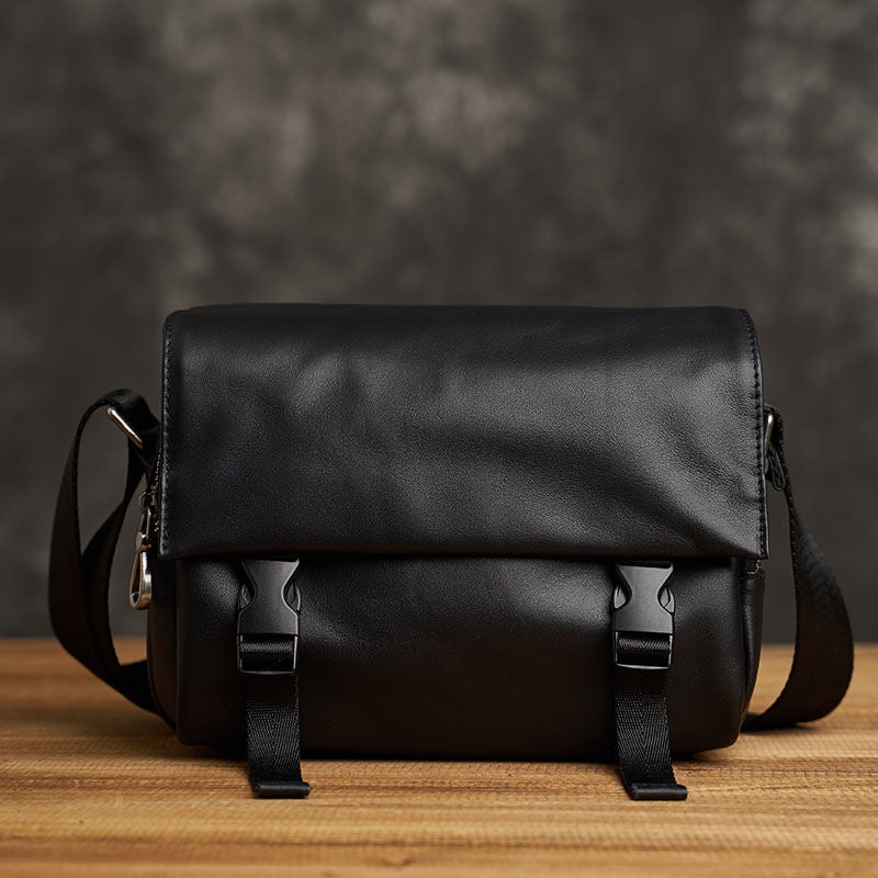Men's Leather Shoulder Bag Casual Messenger Bag