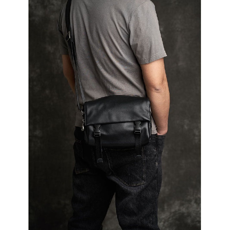 Men's Leather Shoulder Bag Casual Messenger Bag