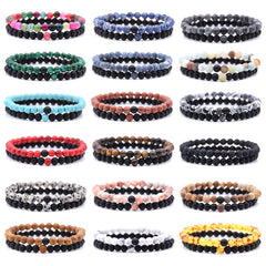 Natural Stone Beaded Bracelet Set for Men