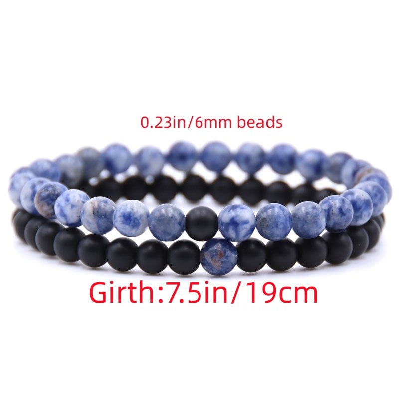 Natural Stone Beaded Bracelet Set for Men