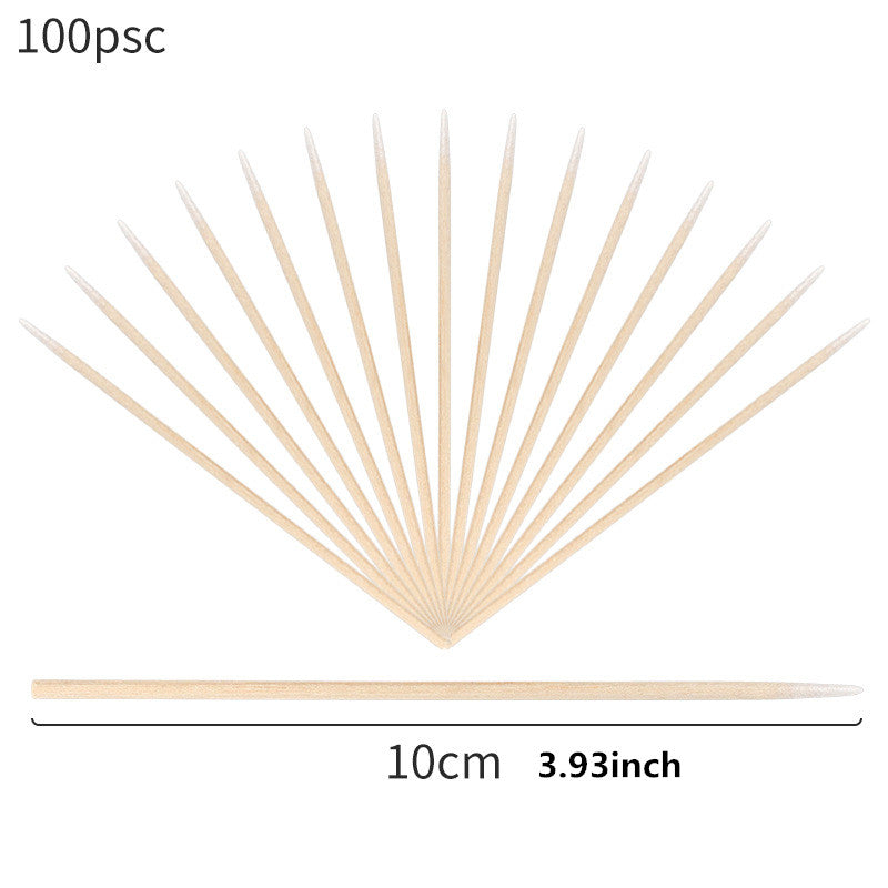 100pcs Long Wooden Swabs for Makeup & Cosmetic Remover Tool