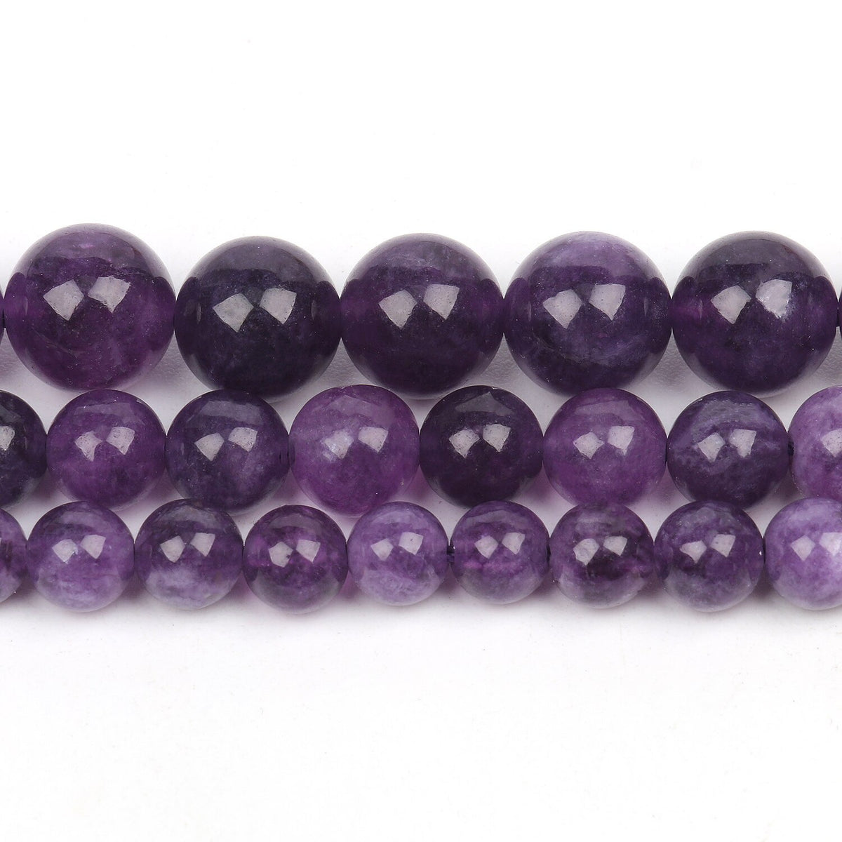 Natural Amethyst Stone Beads 6 8 10mm Round Shape Crystal Loose Spacer Beads