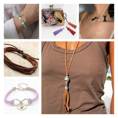 5M 196 85'' 2 5mm Faux Suede Cord Rope to Make Braided Bracelet Necklace