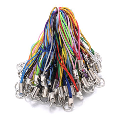 100pcs Nylon Thread Rope Keychain Strap for Jewelry Phone Chain Making