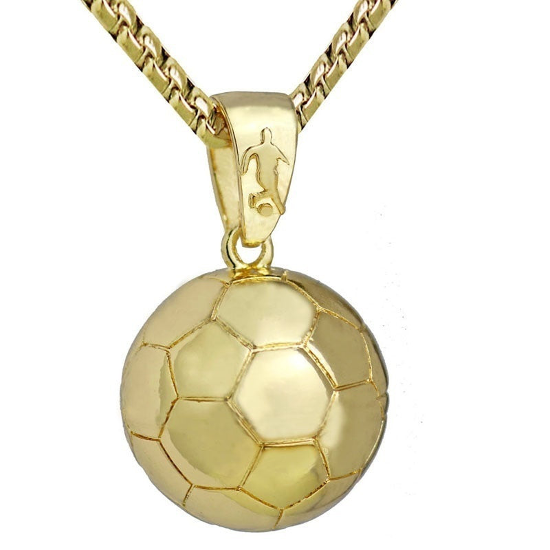 Men's Basketball Football Pendant Necklace Sports Jewelry